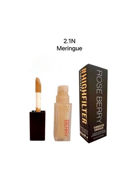 High Filter Liquid Concealer, Roseberry N 2.1 Meringue, gives skin a radiant glow.