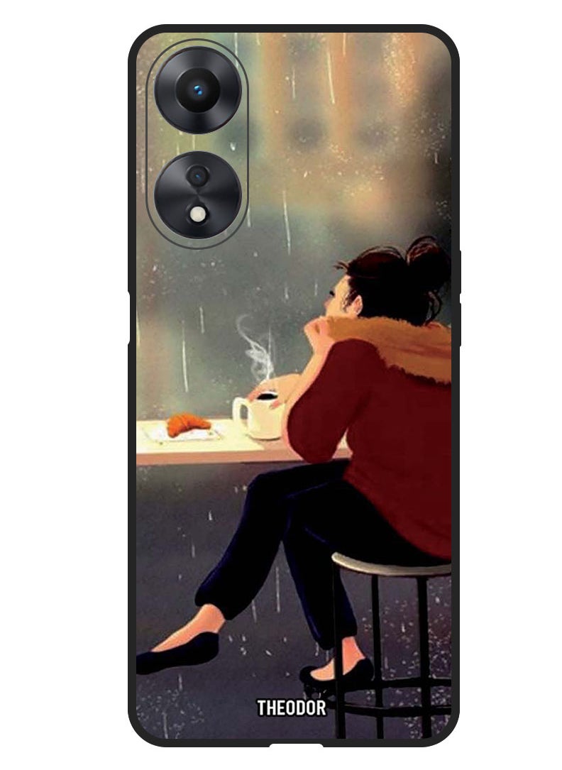 Theodor - Protective Case Anti Scratch Shock Proof Bumper Cover For Oppo A1 5G Sipping Coffee - Image 1