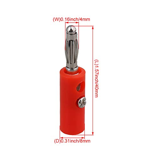 RDEXP 40pcs Nickel Plated 4mm Multimeter Probe Banana Plug Male Screw Type Connectors - Image 4