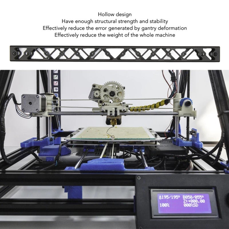 High Precision 3D Printer Hollow Gantry CNC Aluminum Alloy Linear Rail Guide Holder 7.9 Inch - Image 3