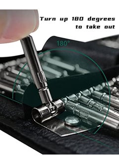 SAJAG Sajag Heavy Magnetic Screwdriver Set 251 Repair Kit with Portable Leather Case Professional Opening Tools for Mobile Laptop Glasses StarYTypeFlatBladeTriangle Screwdrivers  - Image 3