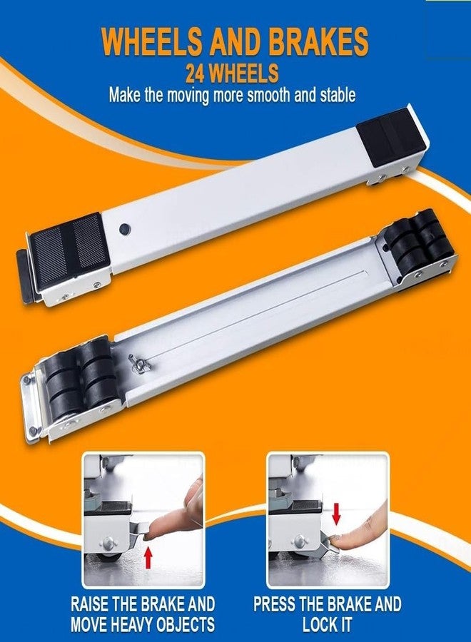 ABUDIT Heavy Load Furniture Lifter Mover Tool Set - Moving Roller Wheel Set Easy and Safe Shifting Slider Tools for Washing Machines, Fridge, Sofa, Table, Cupboard, Wardrobes Adjustable Height Lifting Tools - Image 4
