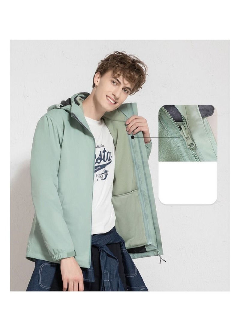 Loquat - Three-in-one Detachable Two-piece Hood Waterproof Overcoat - Image 1