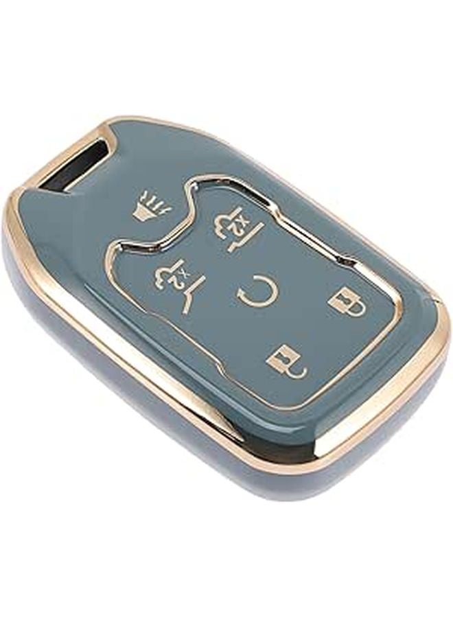 GMC Key Fob Case Protector Stylish Grey Edge Easy Installation Durable Safe Storage - Image 1
