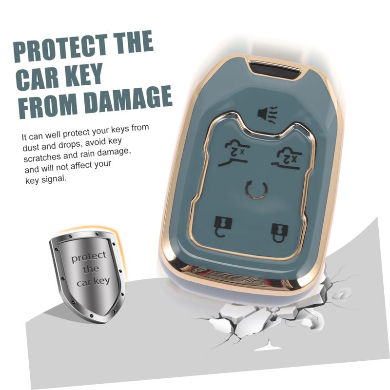 GMC Key Fob Case Protector Stylish Grey Edge Easy Installation Durable Safe Storage - Image 4