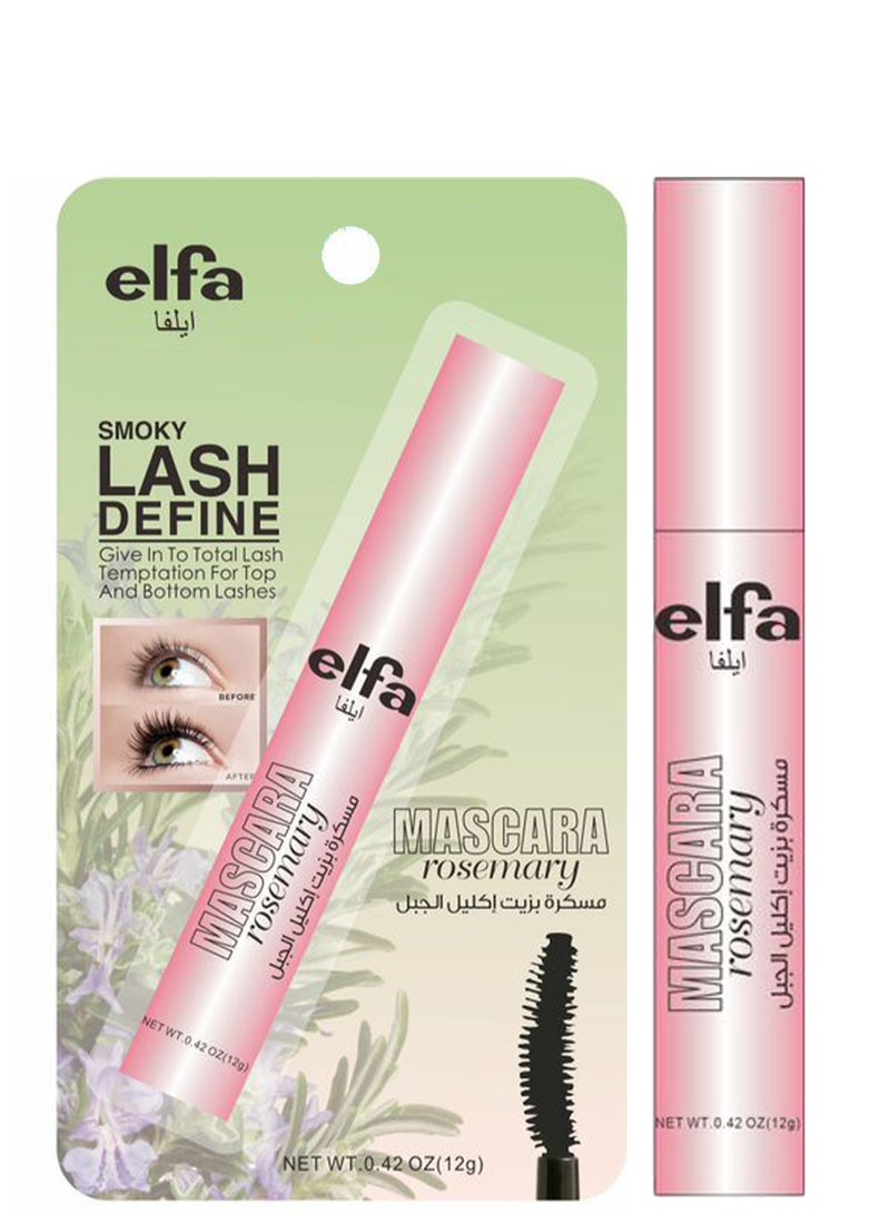 إيلفا ماسكارا بزيت إكليل الجبل مقاومة للماء مسكره فائق السواد تعطي الرموش كثافة وجمال وتأثير ويوسع ويكثف العمق بين الرموش 15 جرام - Image 3