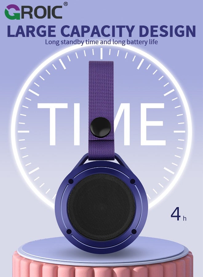 جرويك Colorful Wireless Speaker, Colorful Lights Subwoofer Small Wireless Speaker, Portable Speaker For Enhanced Bass, Hands-Free Call Feature, Voice Prompt - Image 5