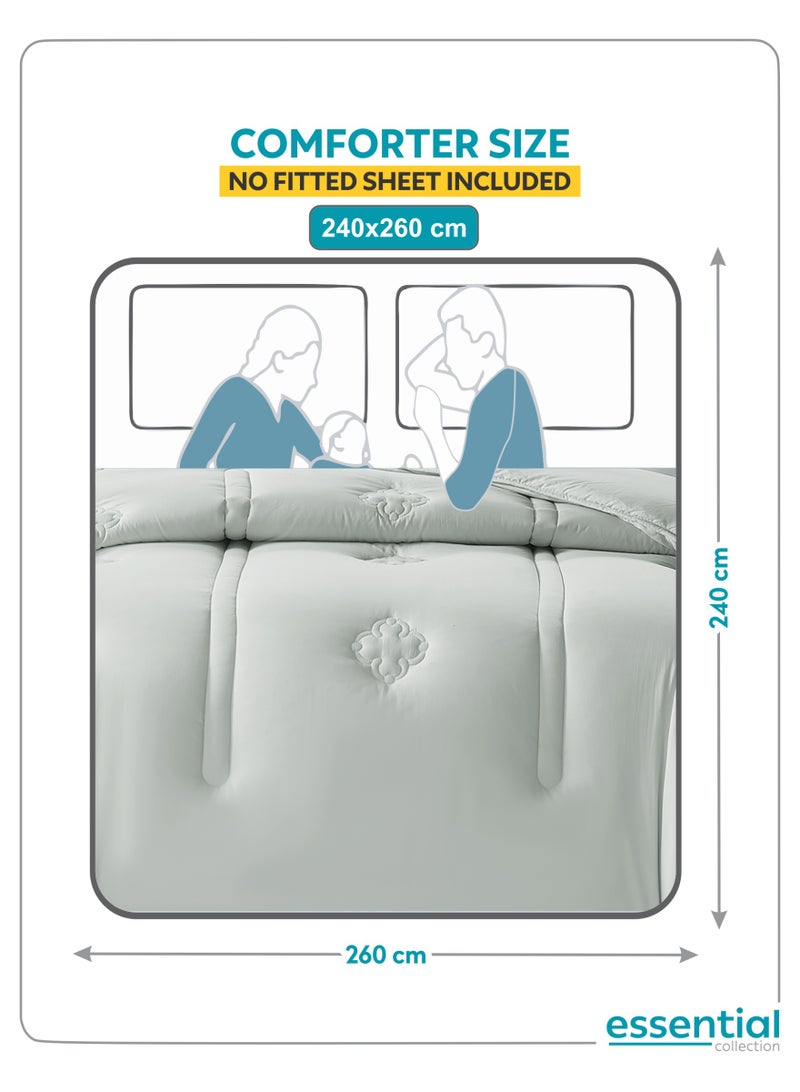 دوناتيلا طقم مفرش  3 قطع مقاس مزدوج 240 × 260 سم بحشوة ثابتة - Image 3