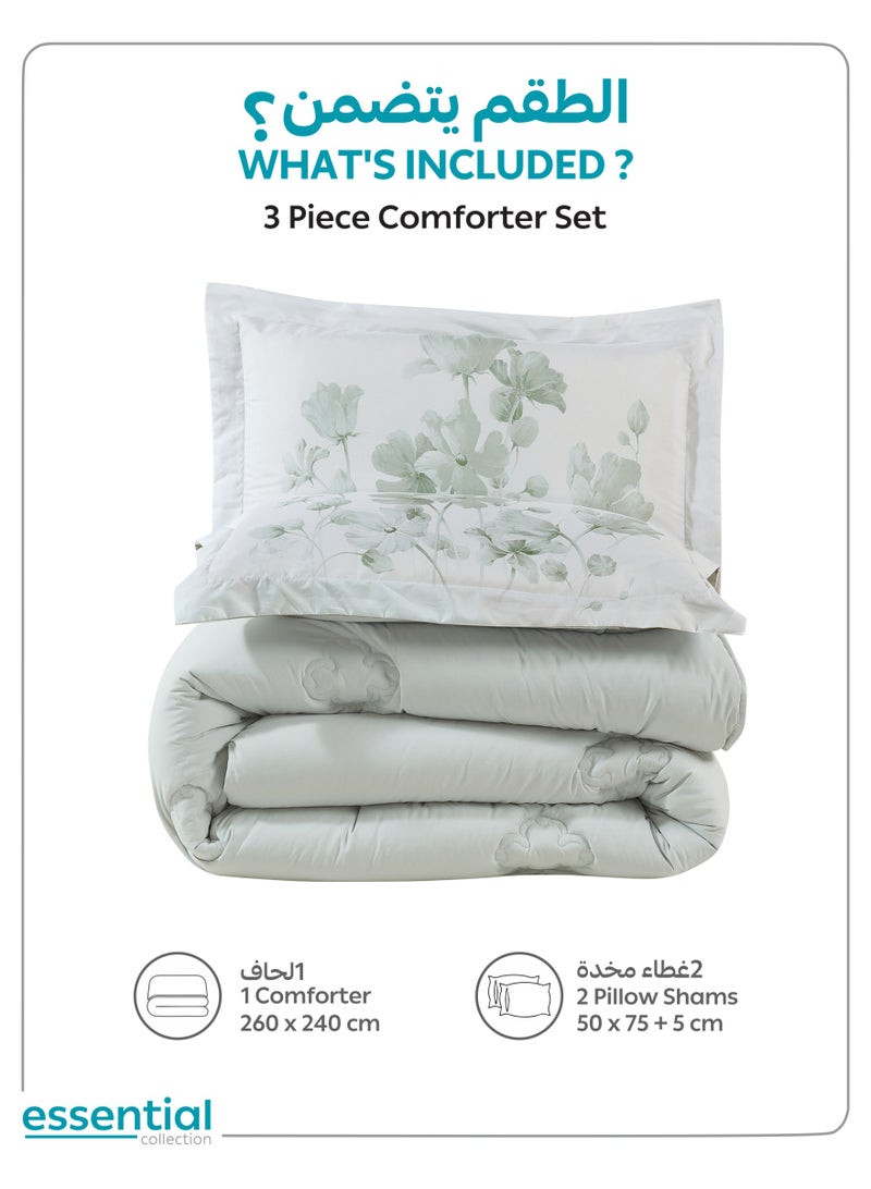 دوناتيلا طقم مفرش  3 قطع مقاس مزدوج 240 × 260 سم بحشوة ثابتة - Image 4