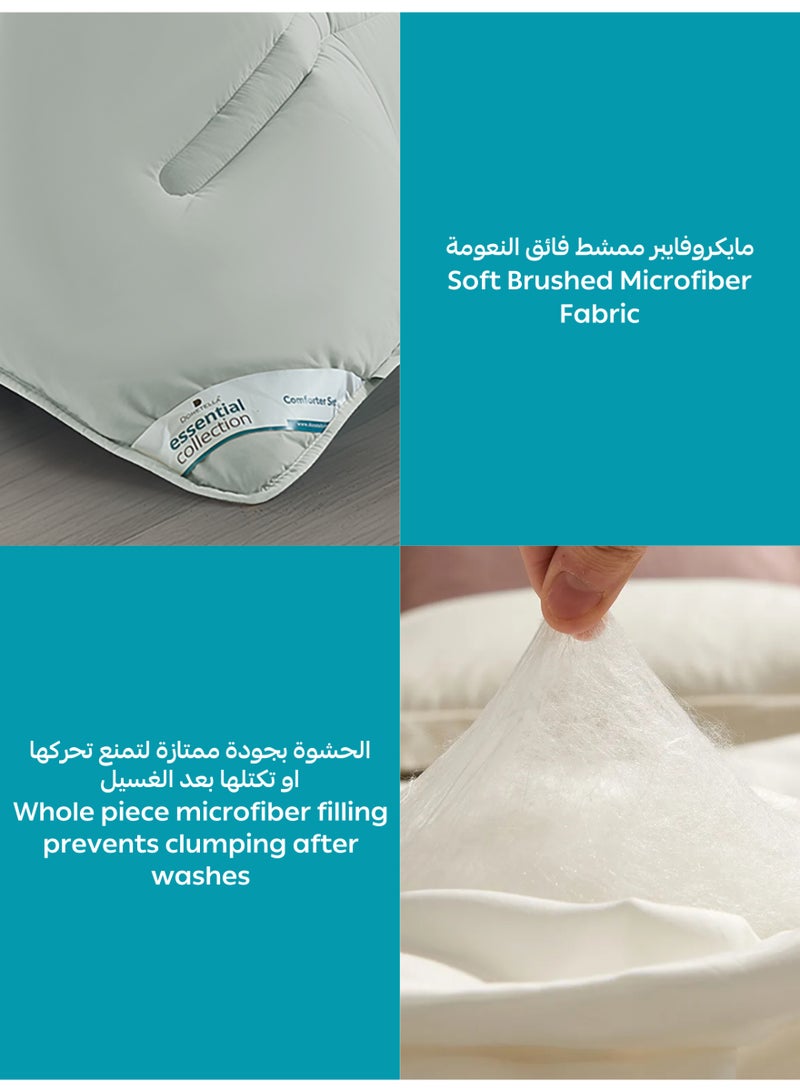 دوناتيلا طقم مفرش  3 قطع مقاس مزدوج 240 × 260 سم بحشوة ثابتة - Image 5