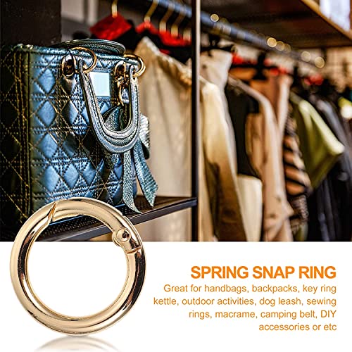 Tia Strap Buckles Metal Clasps Lobster for Handbag, Spring Ring, Purse Dog Hook, Chain Swivel Trigger Snap Hook DIY and Purse Accessories (4, Golden Premium Spring Ring-25mm) - Image 4