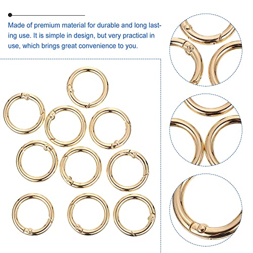 Tia Strap Buckles Metal Clasps Lobster for Handbag, Spring Ring, Purse Dog Hook, Chain Swivel Trigger Snap Hook DIY and Purse Accessories (4, Golden Premium Spring Ring-25mm) - Image 3
