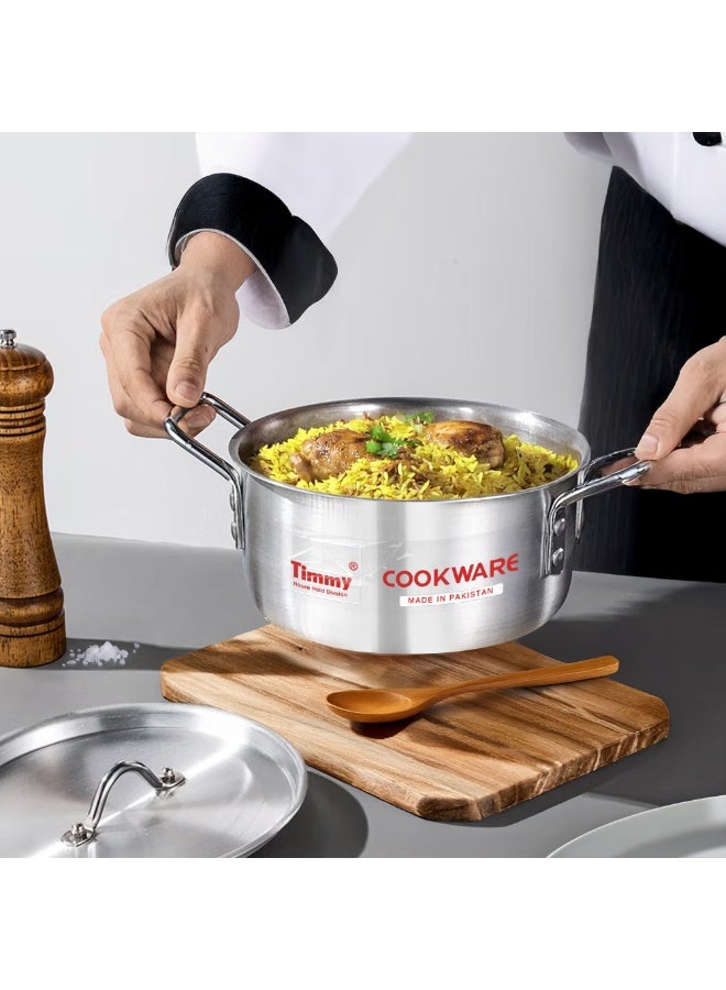 Timmy 12-Piece Aluminium Cookware Set - High-Durability Cookware for Family Cooking, Even Heat Distribution, Durable Construction, Easy to Clean, Perfect for Healthy Everyday Home Cooking - Image 5