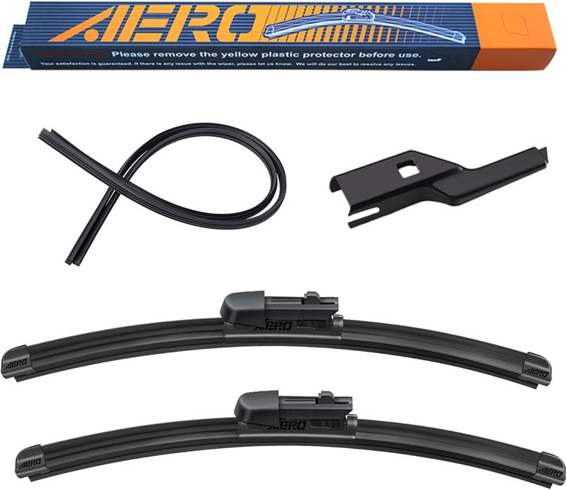 AERO Avenger 24"+18" Premium All-Season Beam Windshield Wiper Blades OEM Replacement for Mazda CX-5 CX-9 2021-2017 (Set of 2) - Image 1