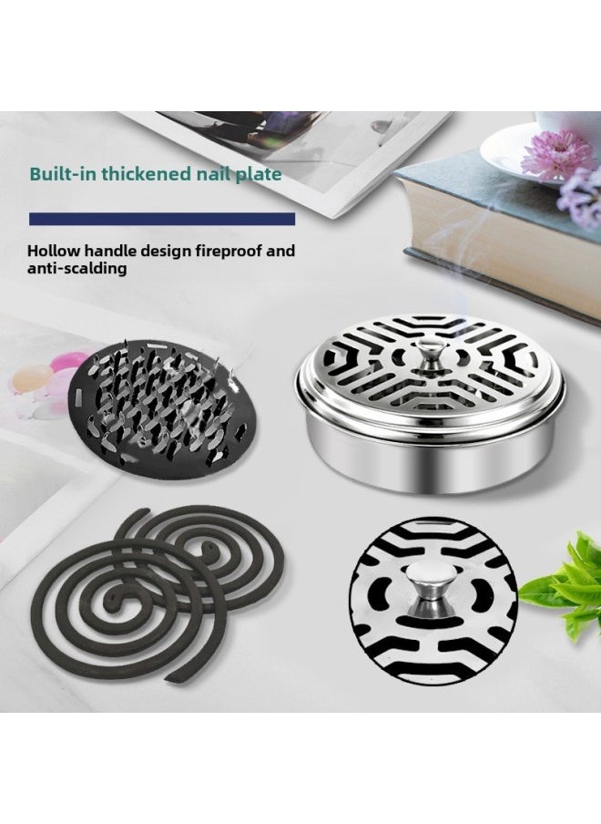 Mosquito-repellent Incense Tray Portable Outdoor Aromatherapy Sandalwood Tray Holder Fireproof Mosquito-repellent Incense Stove Shelf Household Stainless Steel Mosquito-repellent Incense Box-Specification:Mosquito Coil Box Taller And Thicker - pzsku/Z6CF0840510FF57F03AFDZ/45/_/1741676802/1535dbee-5afd-47e3-8fdd-ba07acc87904