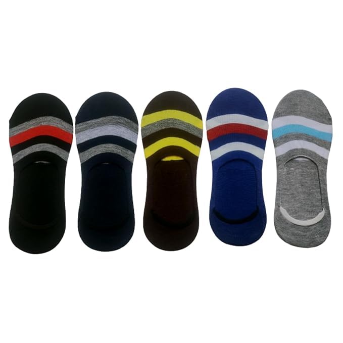 Cotton Invisible No show Cotton Loafer Socks with anti slip silicon grip (Multi-colour) and diffrent des as per avilabilityign