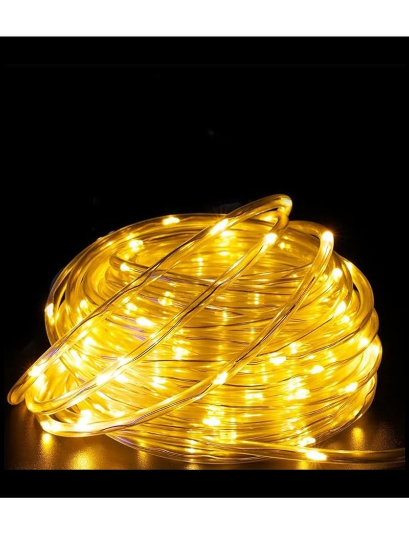 Yuwell 30M LED String Lights Outdoor Waterproof Copper Wire String Lights For Garden Fence Patio Yard And Ramadan Decoration Light Fairy Light For Wedding Indoor And Outdoor Decoration Warm White 2 Pin Plug  - Image 1