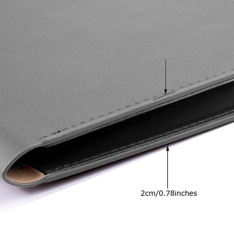 Enyuwlcm PU Leather A4 File Folder Document Holder Waterproof Portfolio Envelope Folder Case with Invisible Magnetic Closure Gray - Image 4
