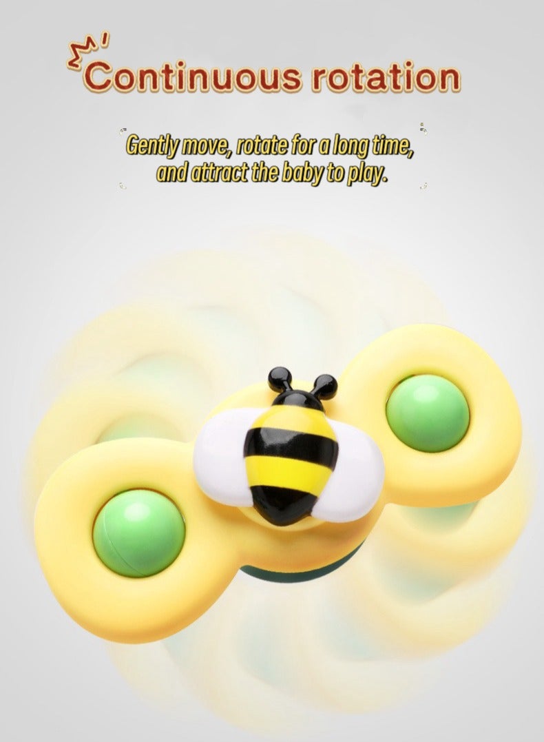 Suction Cup Spinner Toys,Dimple Suction Toy with Silicone Bubbles Release Stress and Anxiety Kids for Bath and Window,Suction Cup Fidget Spinner Baby Toys for 1 Years Old (Suction Cup Spinner) - Image 3