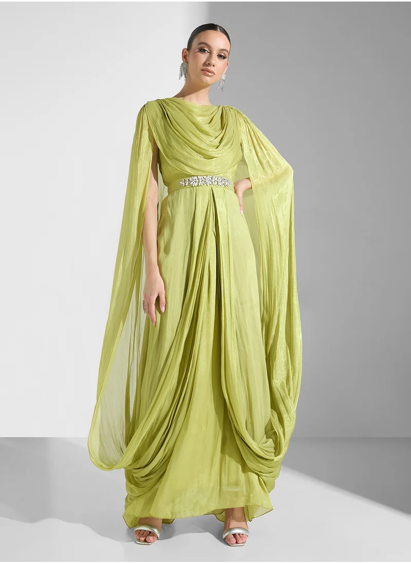 جولدن ابل Split Sleeves Maxi Dress