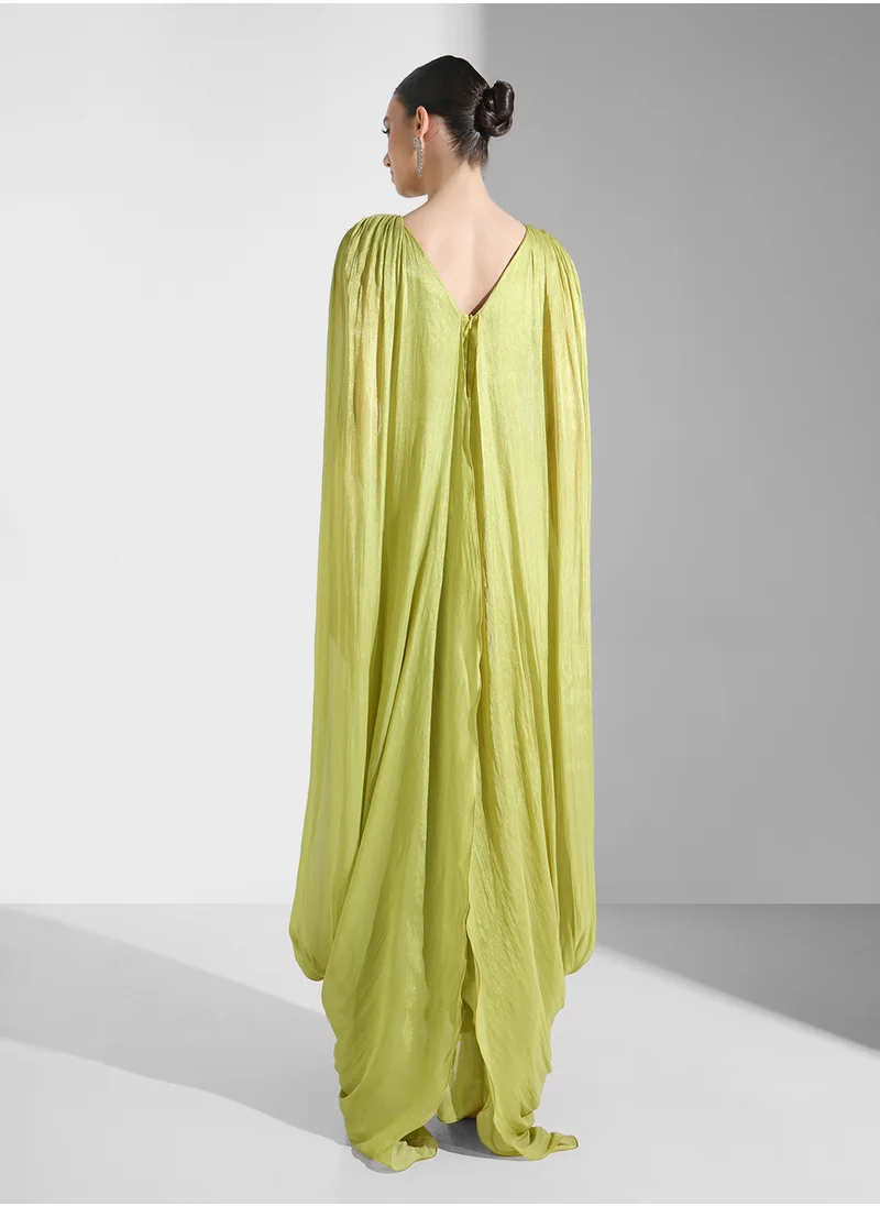 جولدن ابل Split Sleeves Maxi Dress