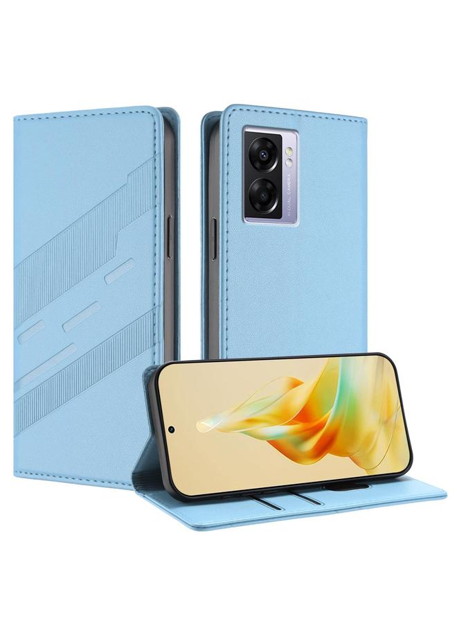 اس-توب جراب هاتف Realme V23 من الجلد المنقوش متعدد الوظائف بتصميم محفظة كلاسيكي - Image 1