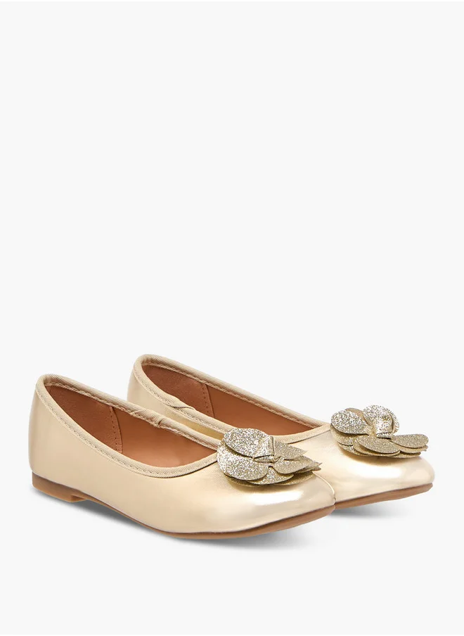 Flora Bella By Shoexpress Accent Detail Slip-On Ballerina Shoes