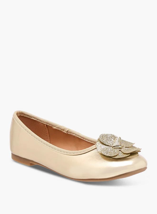 Flora Bella By Shoexpress Accent Detail Slip-On Ballerina Shoes