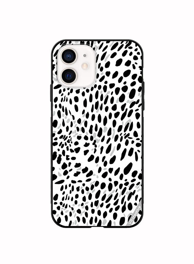 VR CREATIVE Protective Case Cover For Apple iPhone 12 mini Black Gray On A White Design Multicolour - Image 1