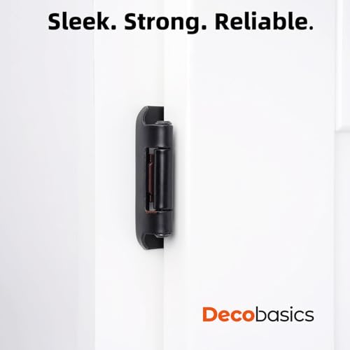 DecoBasics 10 Pack 1/2" Overlay Black Cabinet Hinges for Cabint Doors (5 Pairs) – Partial Wrap Semi-Concealed Self-Closing Face Frame Hinge for Cupboard & Kitchen Doors w/Screws & Quiet Bumpers - Image 4