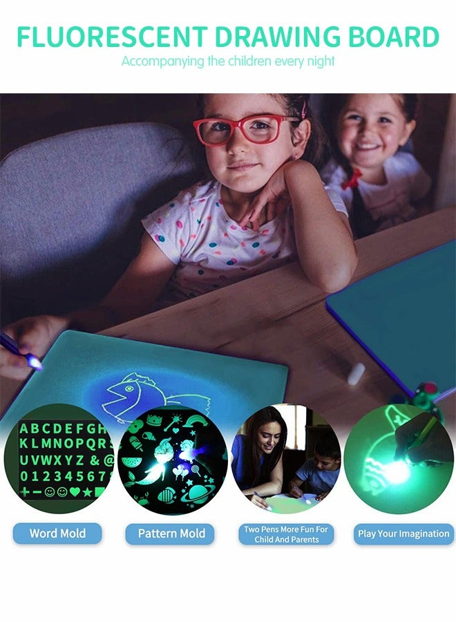 GROIC Magic Drawing Board, Fluorescent Drawing Tablet with Highlighter, Drawing Board for Kids, Glowing Writing Tablet for Kids, Creative And Educational Toys for Kids  - Image 2