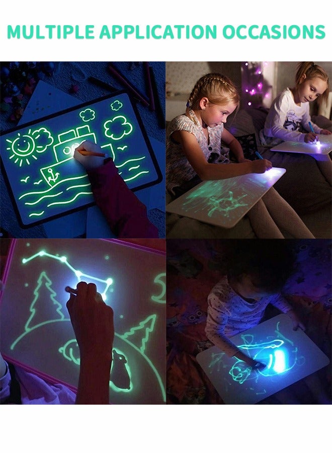GROIC Magic Drawing Board, Fluorescent Drawing Tablet with Highlighter, Drawing Board for Kids, Glowing Writing Tablet for Kids, Creative And Educational Toys for Kids  - Image 5