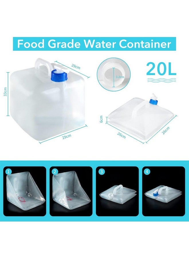 Optifit® 20L Collapsible Portable Water Storage Tank with Faucet, BPA-Free Emergency Water Container for Camping, RV Travel & Outdoor Activities, Leakproof & Durable Design - Image 3