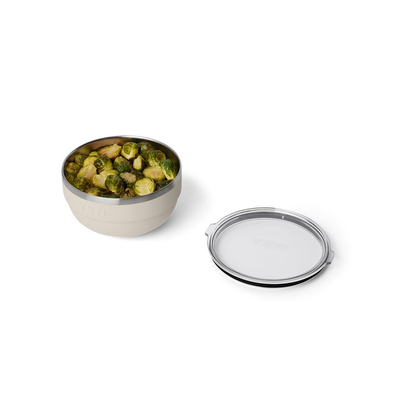 YETI Rambler Bowl  Vacuum Insulated  Stackable and Nestable Stainless Steel Bowl with Lid  2 Quart  Cape Taupe - Image 5