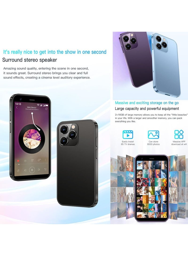 Soyes XS15 Pro Mini Smart Phone 3 Inch Display Android Quad Core 8.1 Black - Image 3