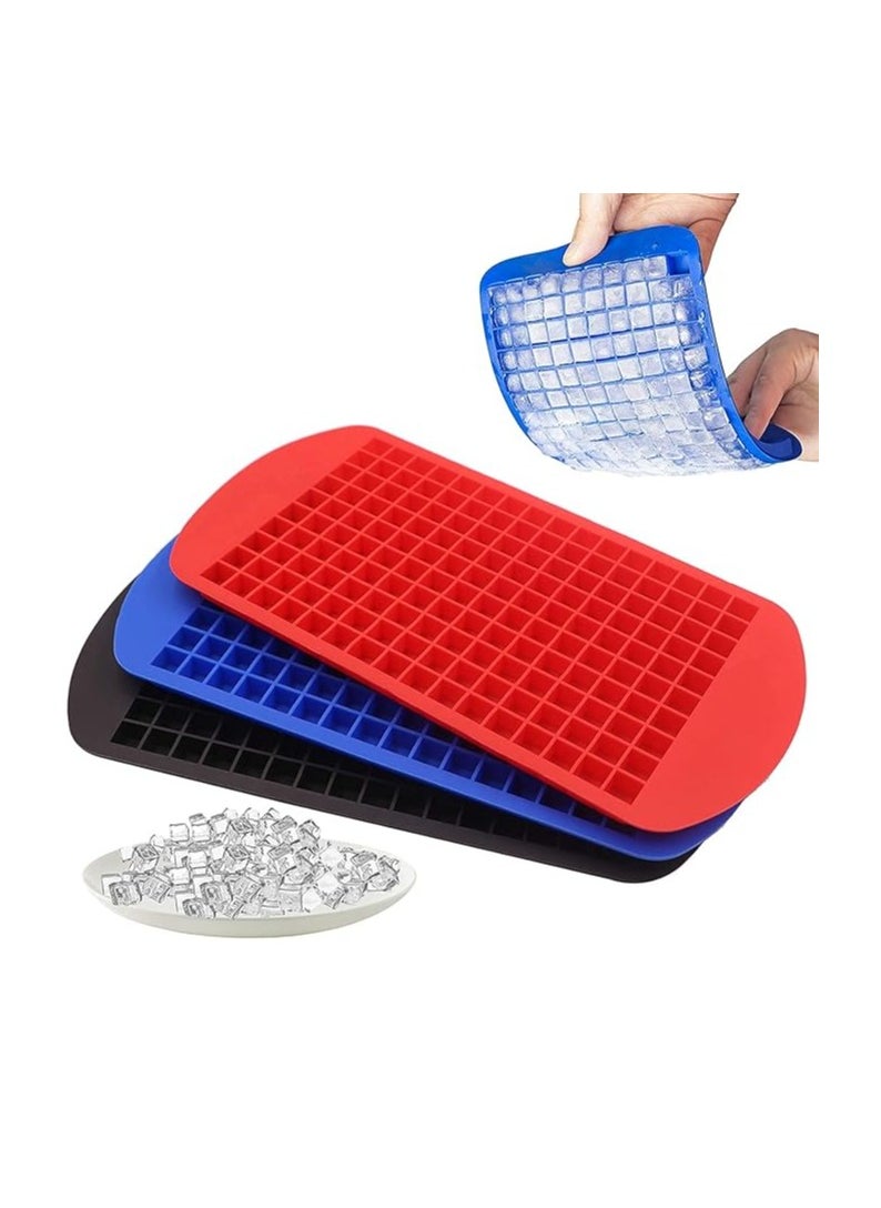 Cool Baby - Mini Ice Cube Trays 3 Pack 160 Crushed Ice Cube Molds Small Ice Cubes for Easy Removal BPA Free Flexible Stackable and Durable Soft Mold Storage Container - Image 1