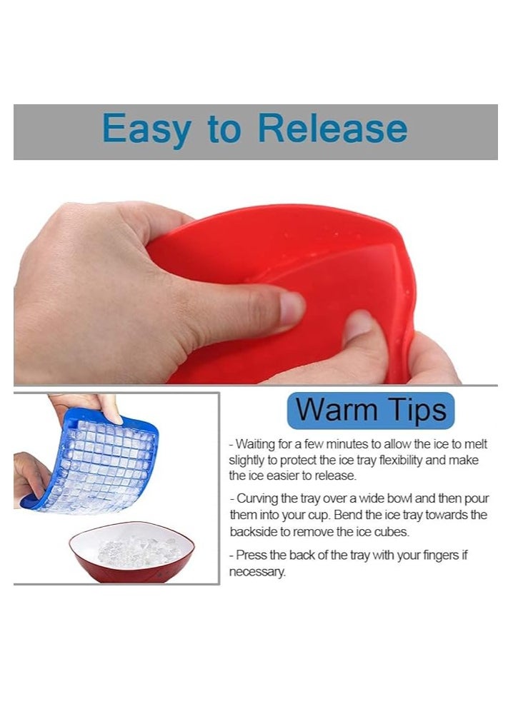 Cool Baby - Mini Ice Cube Trays 3 Pack 160 Crushed Ice Cube Molds Small Ice Cubes for Easy Removal BPA Free Flexible Stackable and Durable Soft Mold Storage Container - Image 1