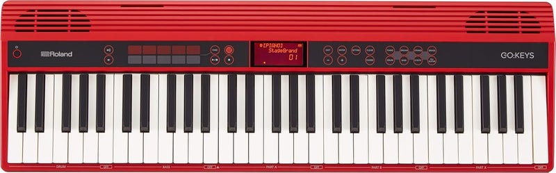Roland لوحة مفاتيح إنشاء الموسيقى رولاند Go-61K مع اتصال هاتف ذكي لاسلكي - أحمر - Image 1