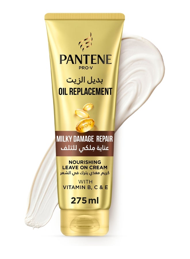 Pantene Pro-V Milky Damage Repair Oil Replacement Leave-On Cream, 275ml - Image 1