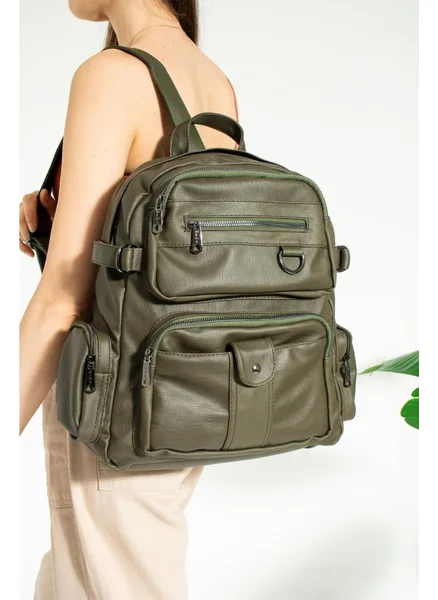 Çanta Trend Bag Trend Unisex Mega Washed Leather Large Size Backpack