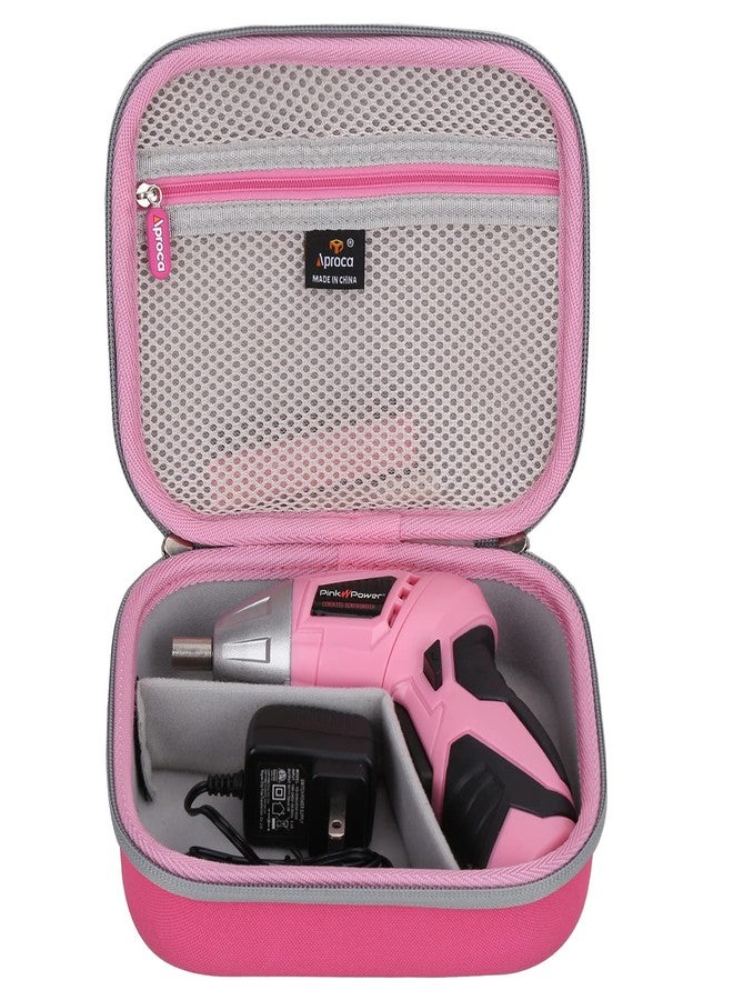 Aproca Tool Case Compatible with Hi-Spec 27pc Power Screwdriver Set, Portable Storage Bag for Cordless and Accessories - Pink (Case Only) - Image 1