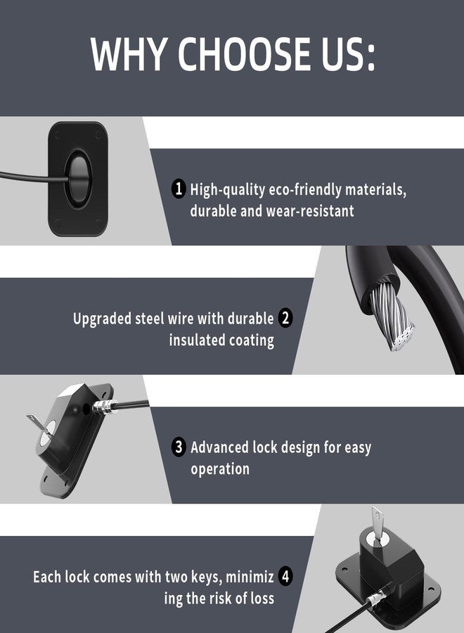 PIHARVA Child Safety Refrigerator Door Lock - Baby Proofing Lock with Key & Adhesive - Cable Lock for Fridge, Cabinets, Drawers, Cupboards, Wardrobe Toddler Safety Lock (Black Pack of 1) - Image 3