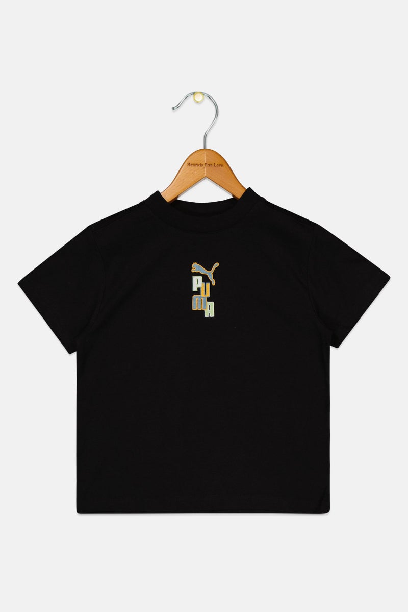 PUMA Kids Boy Sportswear Fit Embroidered Logo Outdoor T-Shirt, Black - Image 2