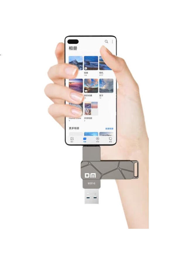Dm Daimai 512Gb Usb3.2 Type-C Dual-Interface Flash Drive Pd198, High-Speed Otg Drive For Android, Apple, Laptops, Car, Universal Thumb Drive - Image 3