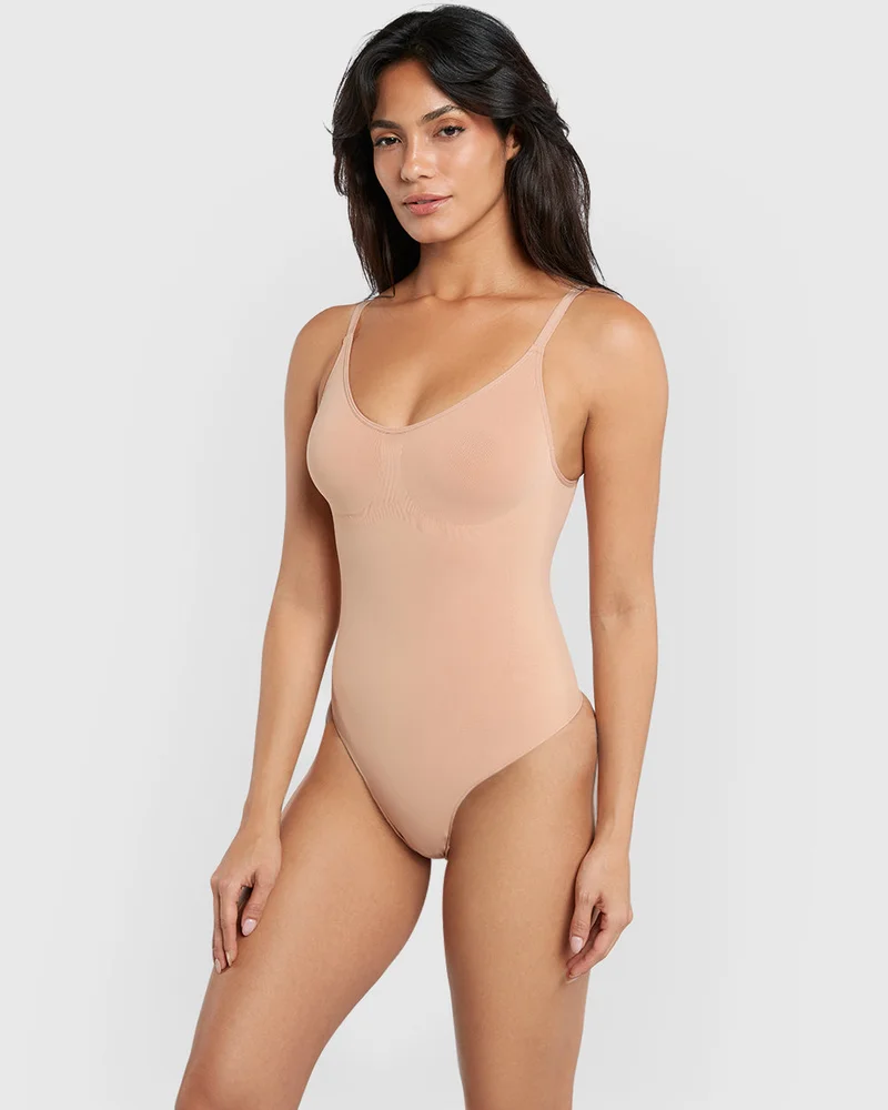 AMBRA Ambra Midthigh Laser Cut Shaping Short