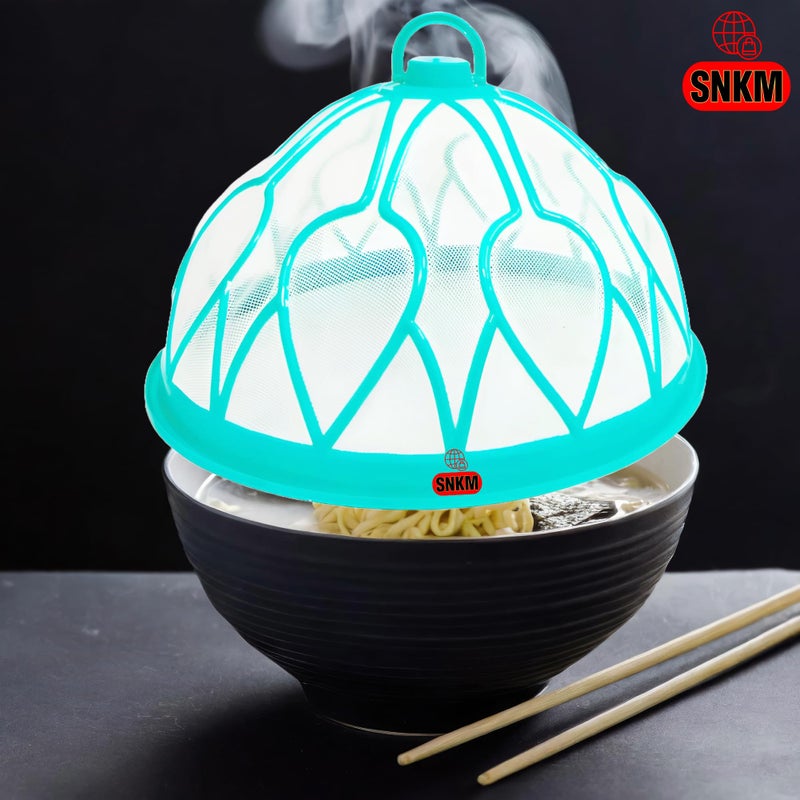 SNKM SNKM Premium Series Plastic Mesh Food Cover Dome with Hanging Hook Big Round Net for Kitchen | Insect Proof Dining Tables Food Covers (Multicolour, Large Size, 32 CM/12.5 Inch, Pack of 1)  - Image 3