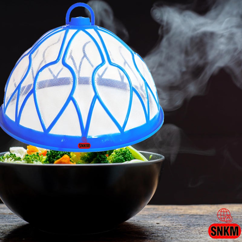 SNKM SNKM Premium Series Plastic Mesh Food Cover Dome with Hanging Hook Big Round Net for Kitchen | Insect Proof Dining Tables Food Covers (Multicolour, Large Size, 32 CM/12.5 Inch, Pack of 1)  - Image 5