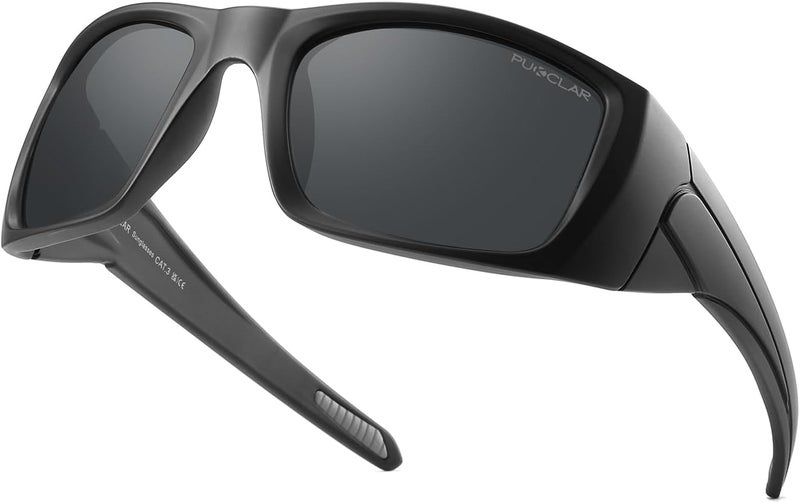 PUKCLAR Professional Men's Fishing Sunglasses - TR90 Ultra-Light Polarized Lens, UV400 Protection, Anti-Slip Rubber Temples, HD Clarity for Anglers & Outdoor Sports - Image 1