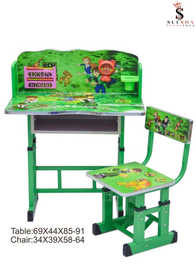 ALWASIT HOME Baby desk Study table For Kids Green Color 
