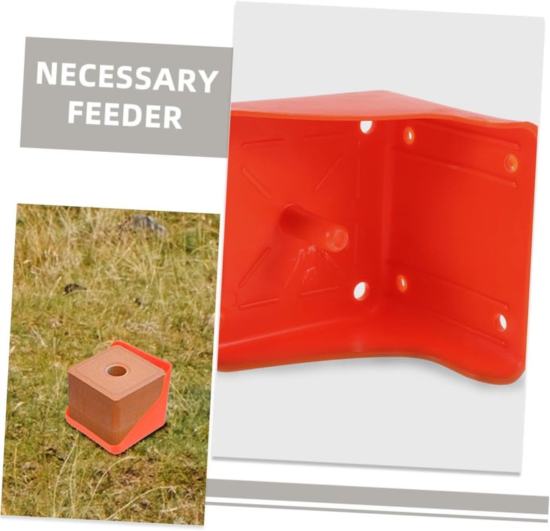VOSAREA 3Pcs Salt Block Rack for Cattle and Sheep Heavy-Duty Licking Tray Livestock Feeding Supplies Multi-Use Salt Block Holder Sturdy Feed Pan for Farm Use - Image 4
